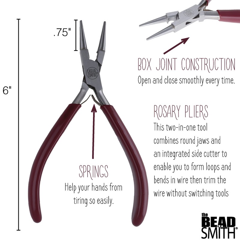 The Beadsmith Rosary Pliers Casual Comfort Series - 6 inches