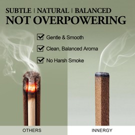Innergy Rose Square Incense Sticks, No Bamboo Core, 50 Count