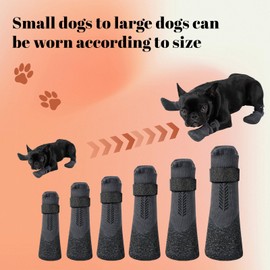 ABIXIEYQ 2-in-1 Dog Shoes & Socks | Breathable Adjustable Paw Protector Boots for Hot Pavement, Winter Snow & Hardwood Floors | Anti-Slip Dog Booties for Large Medium Small Dogs (L)