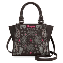 Wrangler Purses for Women, Cute Tote Bags Western Designer Top-handle Handbags, Paisley-coffee, Medium
