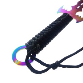 Tactical Master 27 Inch Bat Style Fixed Blade Machete Set with Sheath for Collection Gift Camping Cutting Ropes Branches and Opening Boxes - Rainbow