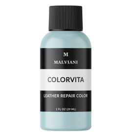 MALVIANI Leather Repair Color Restorer - Light Blue - Repair Couch, Furniture, Car Seat, Purse & Sofa - 1 oz.