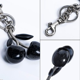 FASTFAIRY Keychain Cherry Bag Charms Purse: Key Chains Women Cute - Car keyrings leather handbags - Fashion enthusiasts