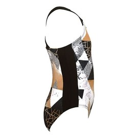 k-Bee Leotards Gemstone Gold Girl's Gymnastics Leotard (Child 9-10