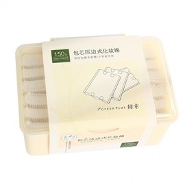 Organic Cotton Pads, Green Core Embossed Facial Cotton, Box of 150, A92 Free Size for Cosmetic Facial Cleansing 150 Pieces 10ea