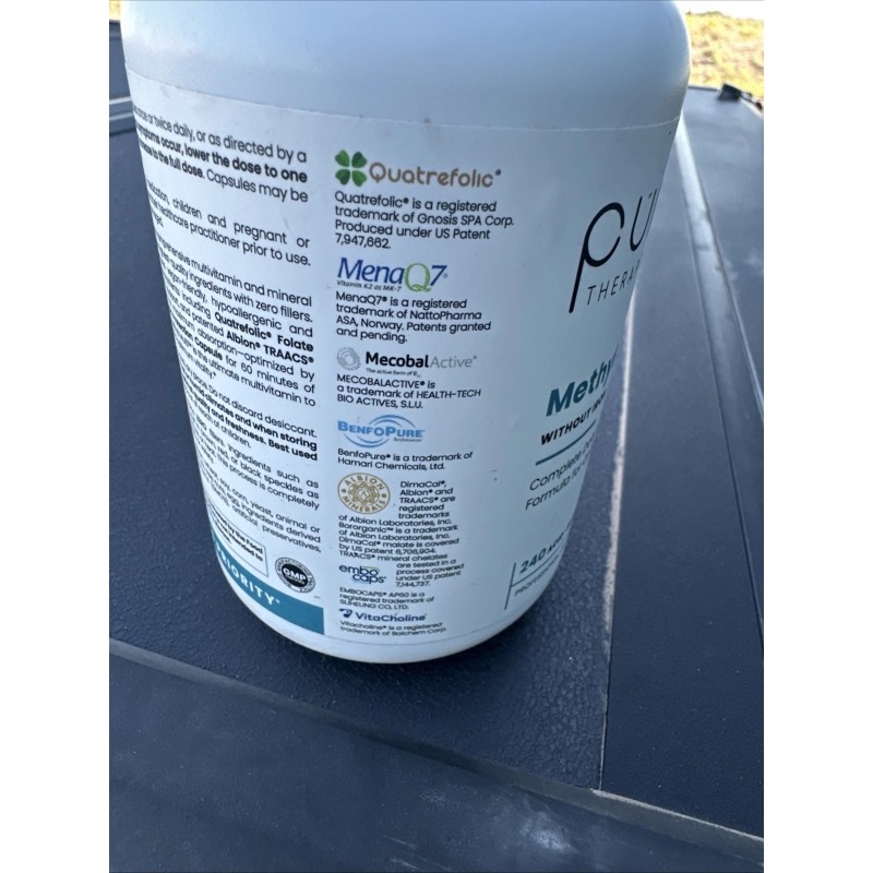 Pure Therapro Rx Methyl Multi Without Iron Methylated Multivitamin Capsules