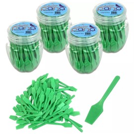 PANA 4 Can Pana 2.5" Green Mini Plastic Makeup Cosmetic Facial Mask Spatula Scoop