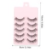 FOMIYES 5pair Natural Look False Eyelashes Handmade Long Thick Safe