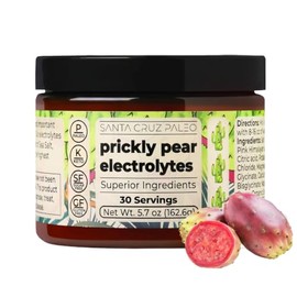 Santa Cruz Paleo Polvo de electrolitos de sal real, tuna, mezcla de bebida hidratante elaborada con sal rosa del Himalaya, sal marina, sin gluten,... 