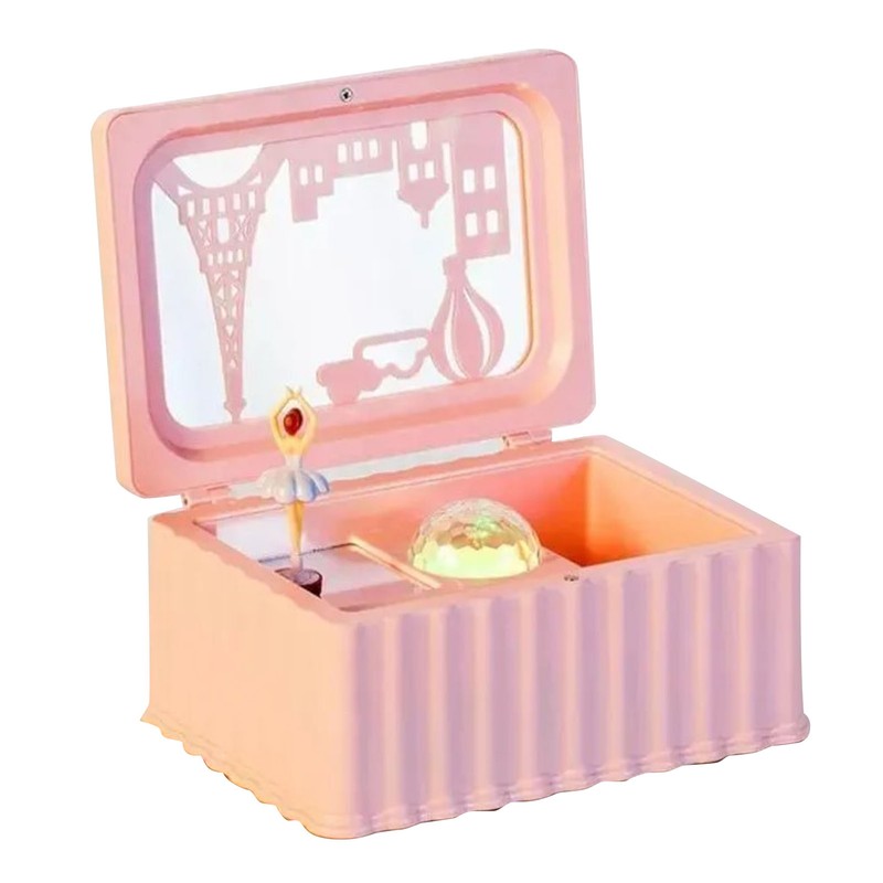 Rotating Ballerina Music Box Musical Jewelry Storage Box for Birthday