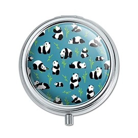 Panda and Bamboo Pattern Pill Case Trinket Gift Box