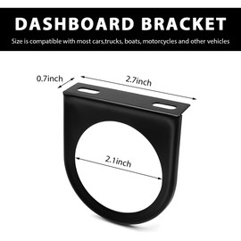 BWBWND Single Gauge Mounting Panel, 2.1 Inch Single Hole Meter Gauge Pillar Mount Pod Holder, Metal Gauges Mounting Bracket Holder for Most Vehicles' Dashboards, Car Accessories