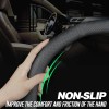Funda De Volante De Piel Genuina Perforada Negra 38 Cm