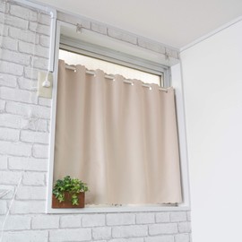Cloth Shop Cafe Curtains, Level 1, Level 2, Blackout Curtains, for Small Windows, Insulated, UV Protection, Width: 39.4 inches (100 cm) x Lengths: 17.7, 27.6, 35.4 inches (45, 70, 90 cm), Width 55.1 inches (140 cm) x Length 17.7, 27.6 inches (45,70 cm)