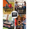 MSDADA Folding Grill Table, Height Adjustable Aluminum Table with Mesh