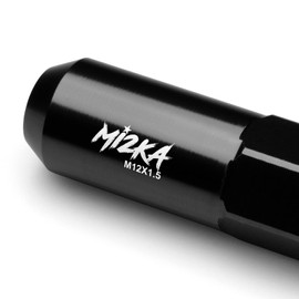 Black 20 PCS M12x1.5 Lug Nuts 60mm Extended Tuner Aluminum Wheels Rims Cap WN02