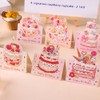 Youchicnow メッセージカード バースデーカード 6枚セット 水彩風ケーキデザイン 折りたたみ式 グリーティング お誕生日おめでとう 感謝カード ミニレター