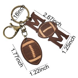 Football Mom Keychain for Girls Football Key Chain for Women Football Accessories Gifts for Teens Kids Football Party Favors for Adults Football Lovers Gift Ideas Cute Gifts for Rugby Fans Gifts