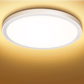 Ceiling Light LED Ceiling Light Flat Round Lamp Ceiling Hallway Lamp 18 W Warm White 3000 K 1600 LM Modern IP44 Bathroom Lamp Bathroom Lamp for Living Room Bedroom Balcony Bathroom Hallway Cellar