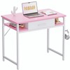 Pamray 32 Inch Small Computer Desk with Drawers for Bedroom
