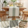 Table Runner with Tassels, 33x183cm Sage Green Tassel Table Runner,