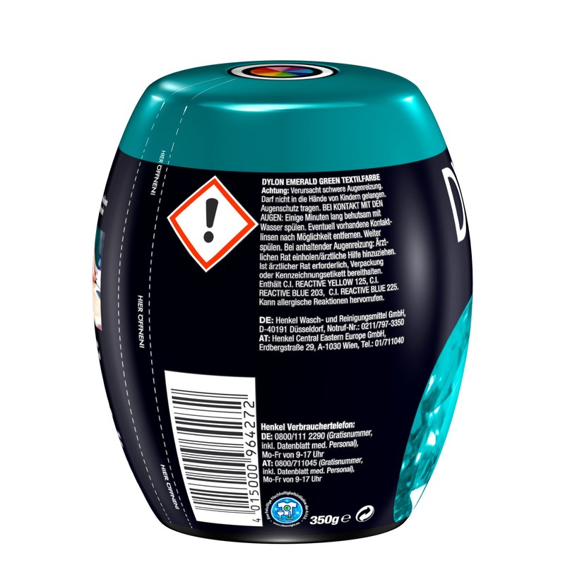 DYLON Emerald Green All-in-1 Textile Dye, for Fresh and Intense