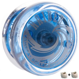 Yomega Raider - Professional Responsive Ball Bearing Yoyo, Designed for Advanced String Trick and Looping Play. + Extra 2 Strings & 3 Month Warranty (Blue)