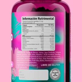 Belabear Colágeno Biotina Ácido Hialurónico 100 Gomitas Sabor Fresa