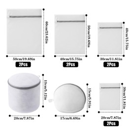 Fsaklaskdy Pack of 10 Laundry Bags, Washing Machine, Laundry Net with Zip, Premium Laundry Bag, Large, Durable Laundry Bag, Laundry Bag, Wash Bag for Protects Sensitive Laundry