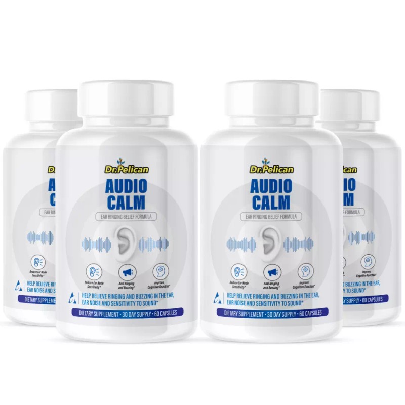 Pelican Vitamins Audio Calm- Hearing Support- 4 Bottles- 240 Capsules