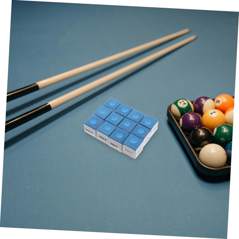 Kisangel Snooker Chalk 12pcs Pool Chalk Cubes for Tournaments Home