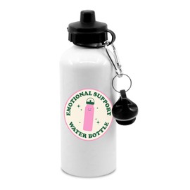 New Spirit Original Emotional support water bottle with clip, cute water bottle, cream pink and green circle, drinks bottle, drinks cup