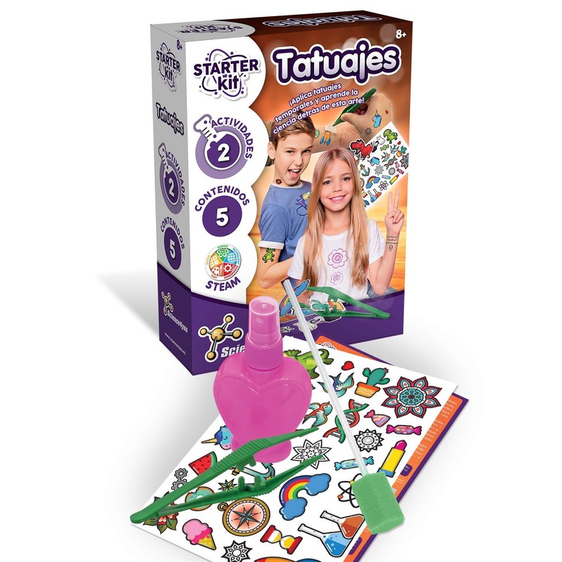 Science4you -Science4you Starter Tattoo Set - Scientific and Educational Toy,