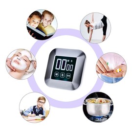 LCD Digital Touch Screen Kitchen Timer Practical Cooking Timer Countdown Count UP Alarm Clock