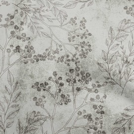 oneOone Cotton Cambric Light Gray Fabric Asian Fabric for Sewing Printed Craft Fabric by The Yard 56 Inch Wide