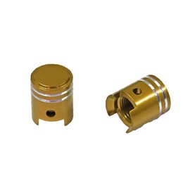 MOTO BASE Motorcycle Air Valve Cap | MBAP-AVC-01 | Gold (Piston Type)