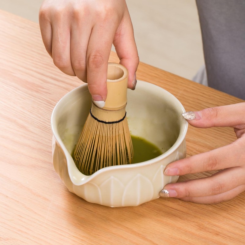Matcha Tea Set Bamboo Whisk and Bowl，Green Tea Set,Ceremonial Matcha
