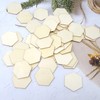 Honbay 50PCS 50mm/2Inch Hexagon Blank Unfinished Wood Slices for DIY