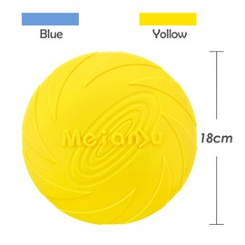 XPOOP 2 Pack Dog Flying Disc Frisbee Dog Frisbee Frisbee Dog Toy Rubber Dog Frisby Frisbee Dog Frisbee Indestructible, for Pet Training Toys/Outdoor Exercise Toys for Dogs(Blue and Yellow)