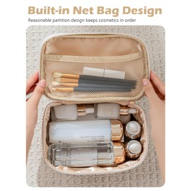 Makeup Bag Corduroy Cosmetic Bag,Cute Makeup Pouch,Travel Toiletry Make Up Brush Storage Bag,Travel Essenitial for Women,Portable Makeup Bag