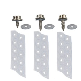 EZ-Xtend Stainless Steel Screws Marine Grade KIT Boat Cover Snaps. Premium Snap Button Kit Includes 3 Sizes of Screw in Snap Fasteners and 30 Flexible Clear PVC Vinyl Backing Washers Fastener Hardware