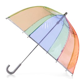 totes Kids Clear Bubble Umbrella with Dome Canopy, Lightweight Design, Wind and Rain Protection Umbrella, Rainbow, Kids - 38" Canopy