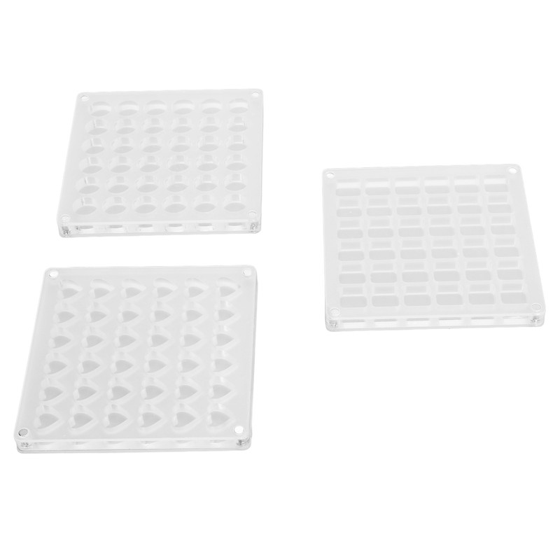 3pcs 36 Grids Acrylic Magnetic Shell Display Case Decorative Shell