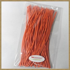 Weststone 100pcs 7" (18cm) Plastic Orange Twist Ties - Oval