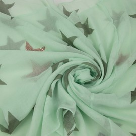 Glamexx24 SC20170401 Light Long / Loop Scarf with Stars Pattern, Rhinestone Tube Scarf in Various Colours -