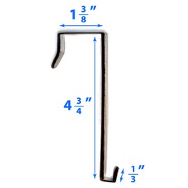 COMPONO 6 Pack Over The Door Metal Hook for Clothes, Towels, and General Organizers