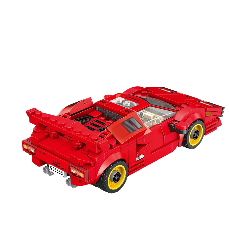 Lambo Countach Racing Car Building Block Set (355 Pieces). Racing
