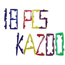 Crystaljun 20Pcs Plastic Kazoos With 20Pcs Kazoo Flute Diaphragms,Multi Colors Kazoo Musical Instruments