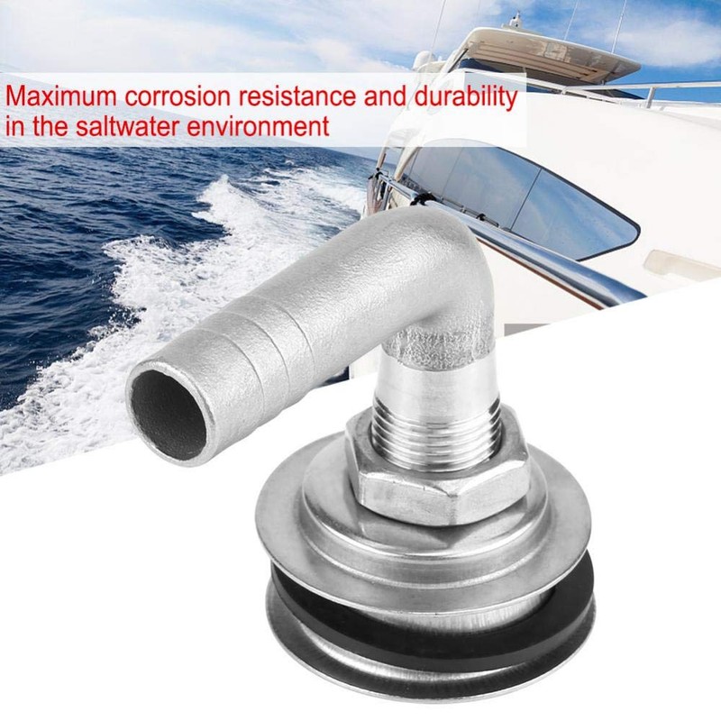 Suuonee Boat Fuel Tank Vent, Universal 5/8" Hose 90 Stainless