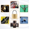 Hotehce 4-Piece Brass Padlock Set 40 mm Fixed Brass Padlocks